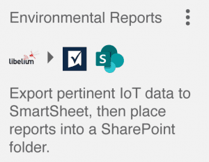 Libelium Integration to Smartsheet Integration - Environmental Reports