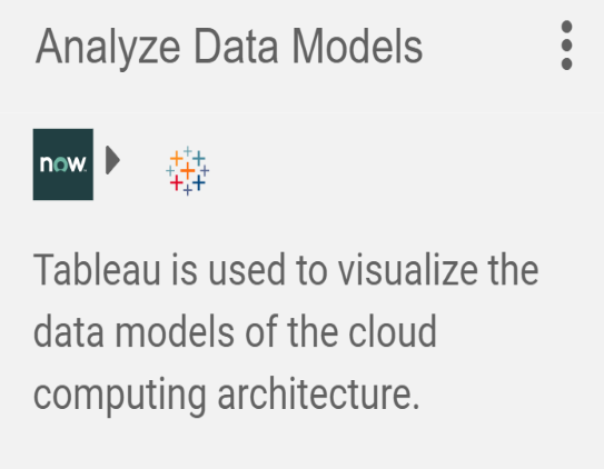ServiceNow to Tableau Integration - Analyaze Data Models