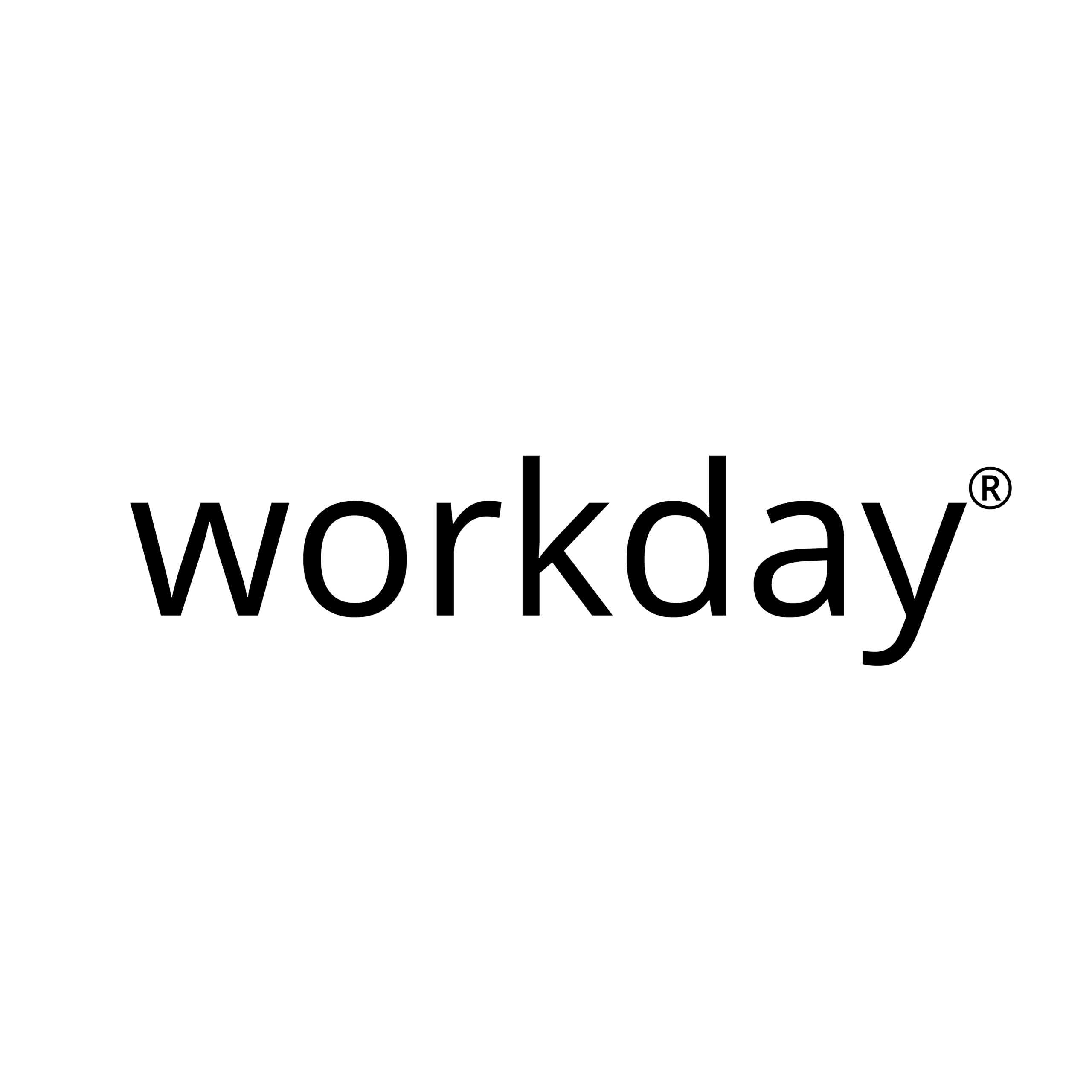 Workday logo with R