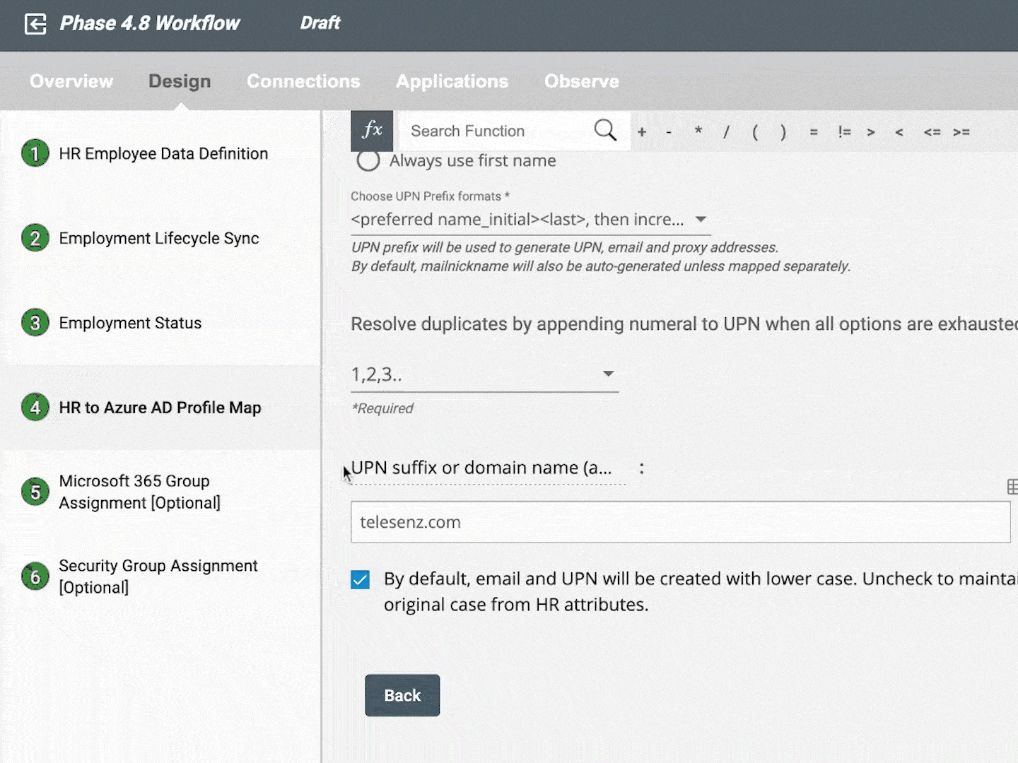 A GIF of lookup tables in Hire2Retire.