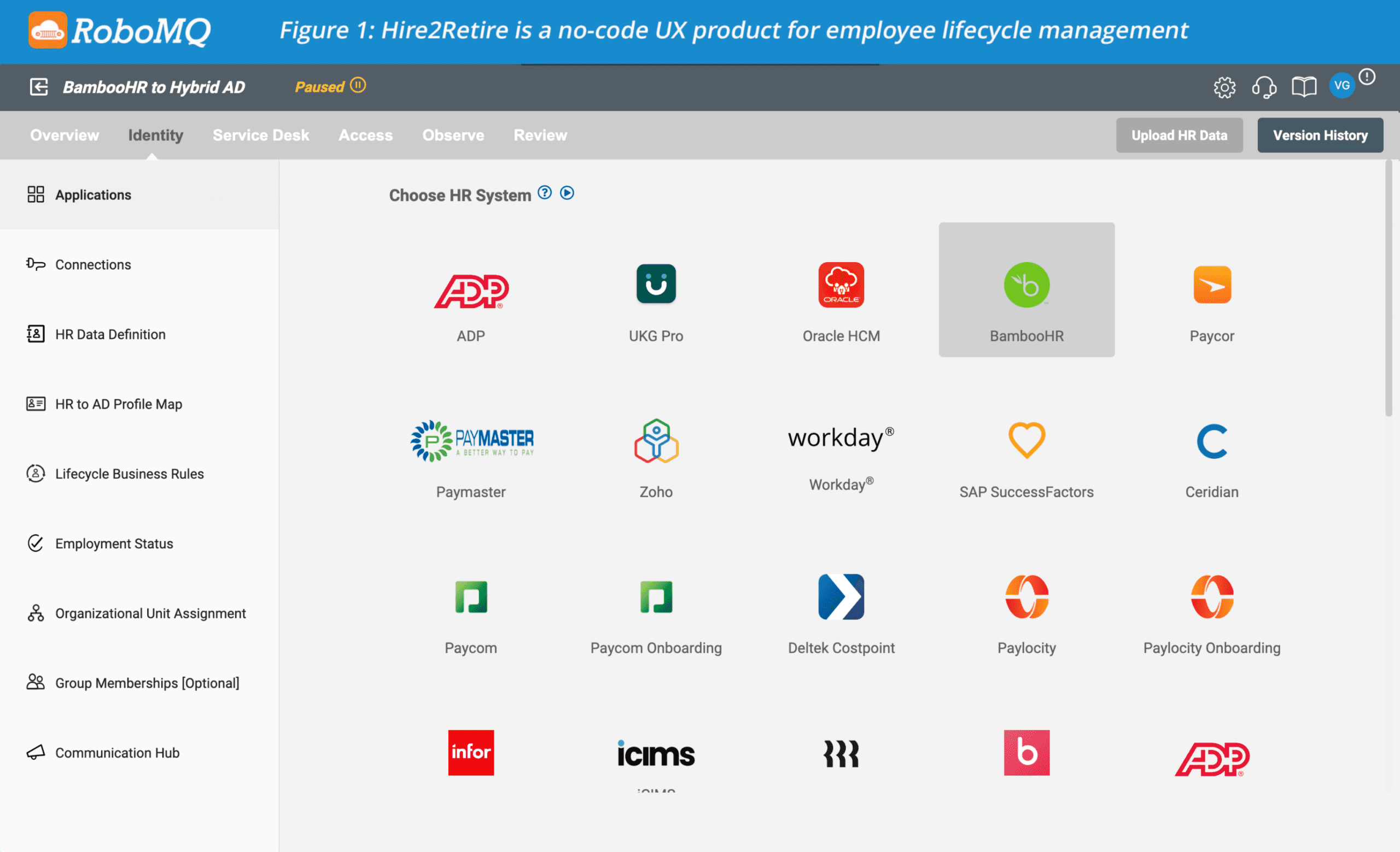 Hire2Retire is a no-code UX product for employee lifecycle management