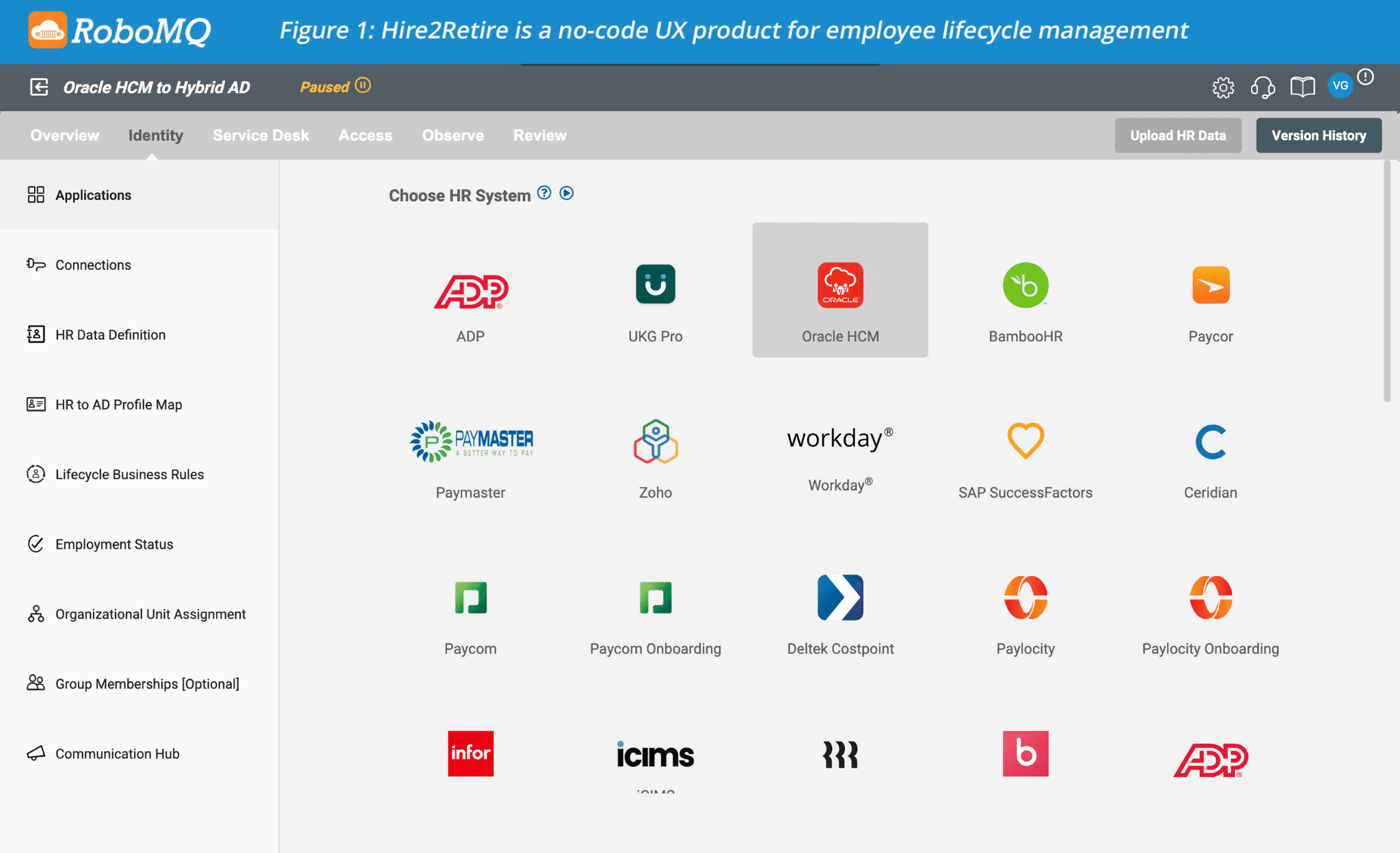 Oracle HCM to hybrid AD