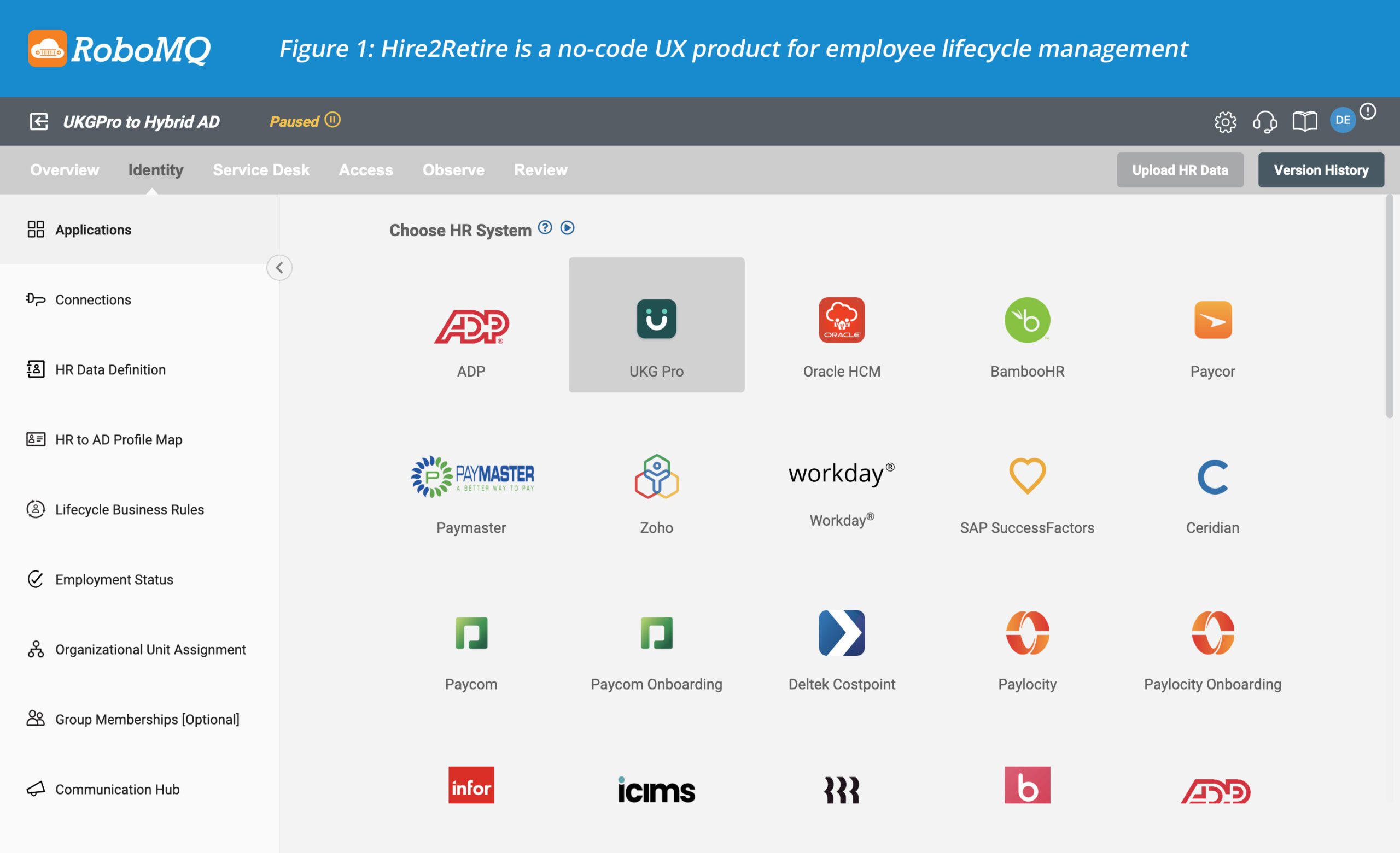 How to Integrate UKGPro to AD or Entra ID (Azure AD) 1 Hire2Retire is a no-code UX product for employee lifecycle management