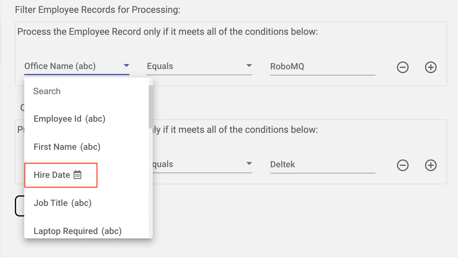 8.3 Paychex Custom Attributes Screenshot