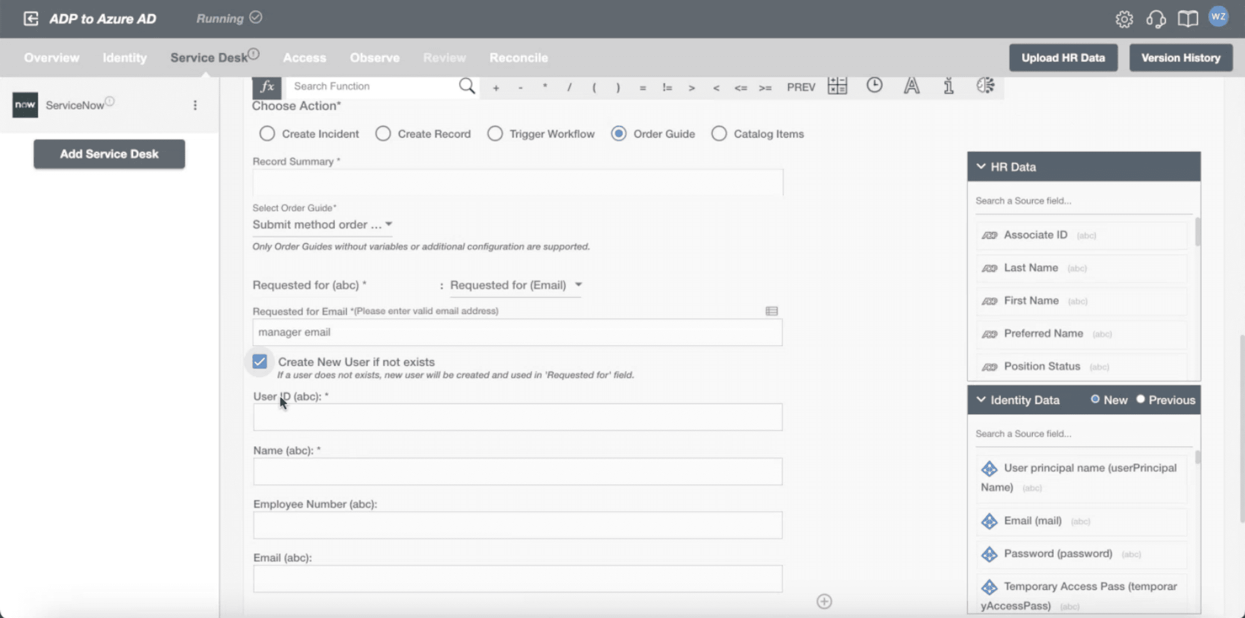 If your user doesn't exist, create a new user within order guide