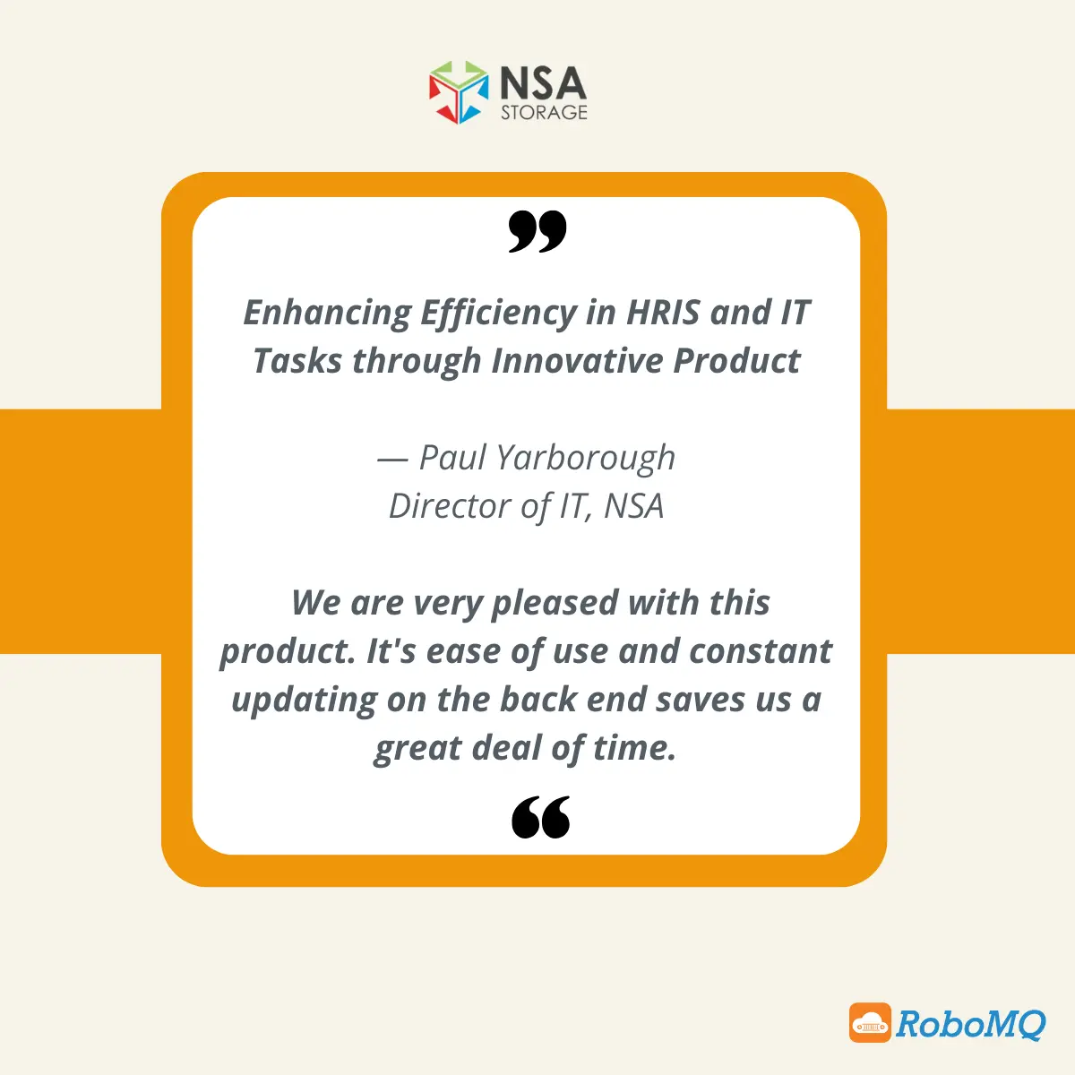 National Storage Affiliates Enhances Operational Efficiency with Hire2Retire’s IGA Features 5 NSA customer quote