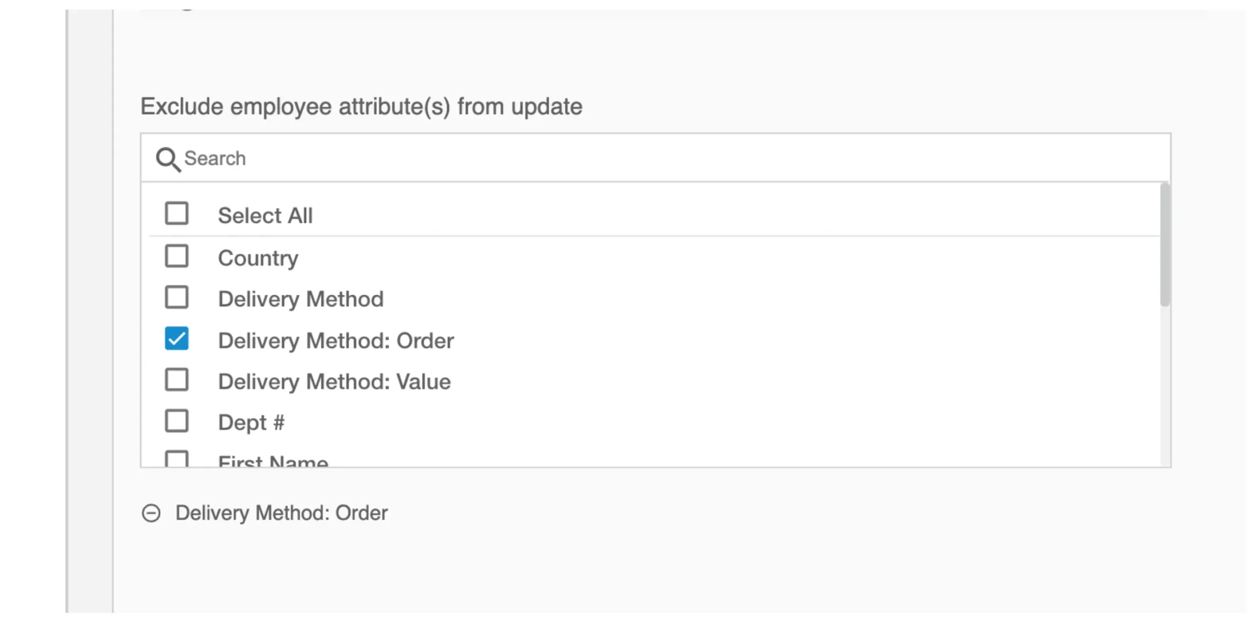 Exclude employee attributes Hire2Retire Phase 9.4 release screenshot 1 scaled