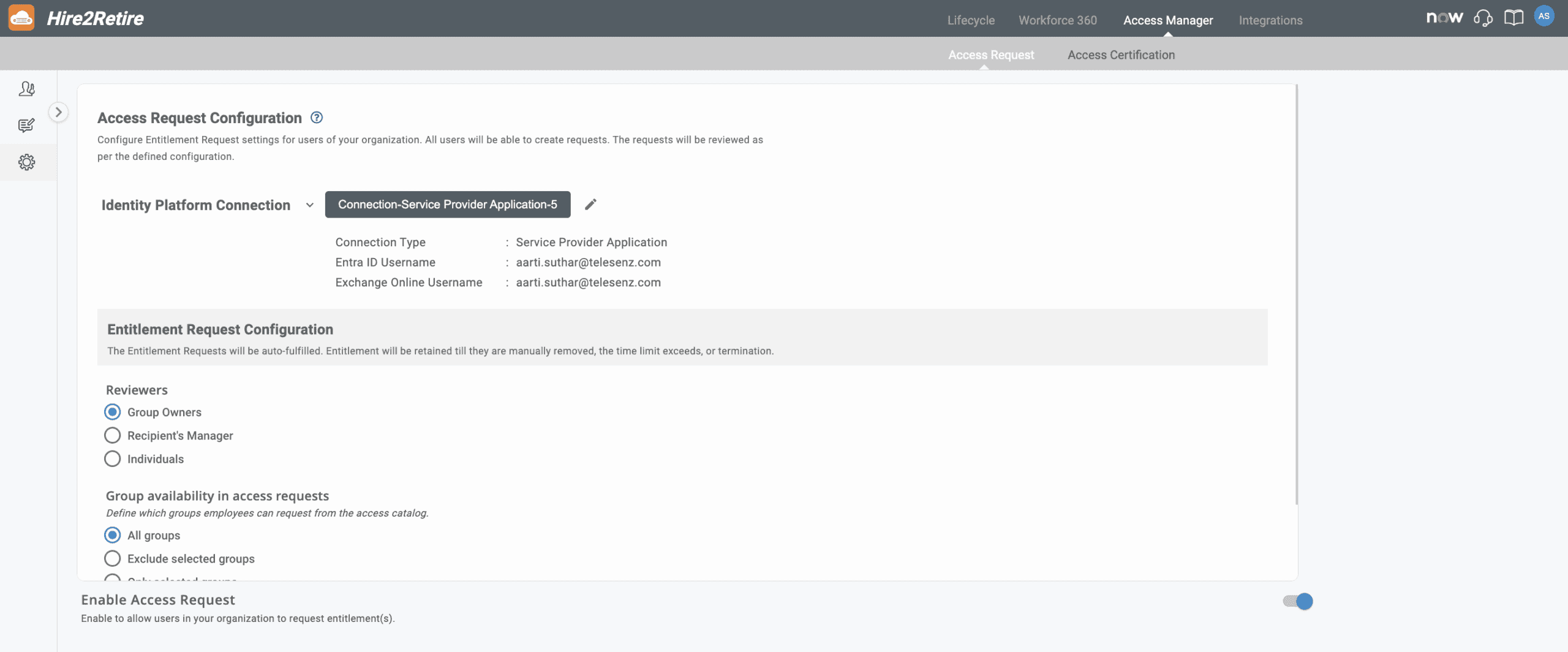 Access Request Configuration