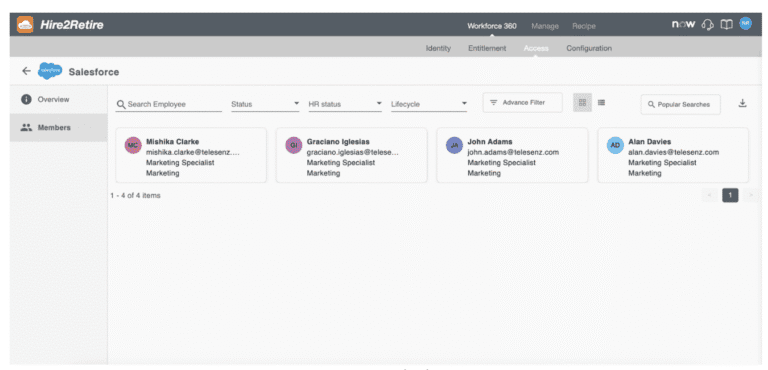 Access Member list UI