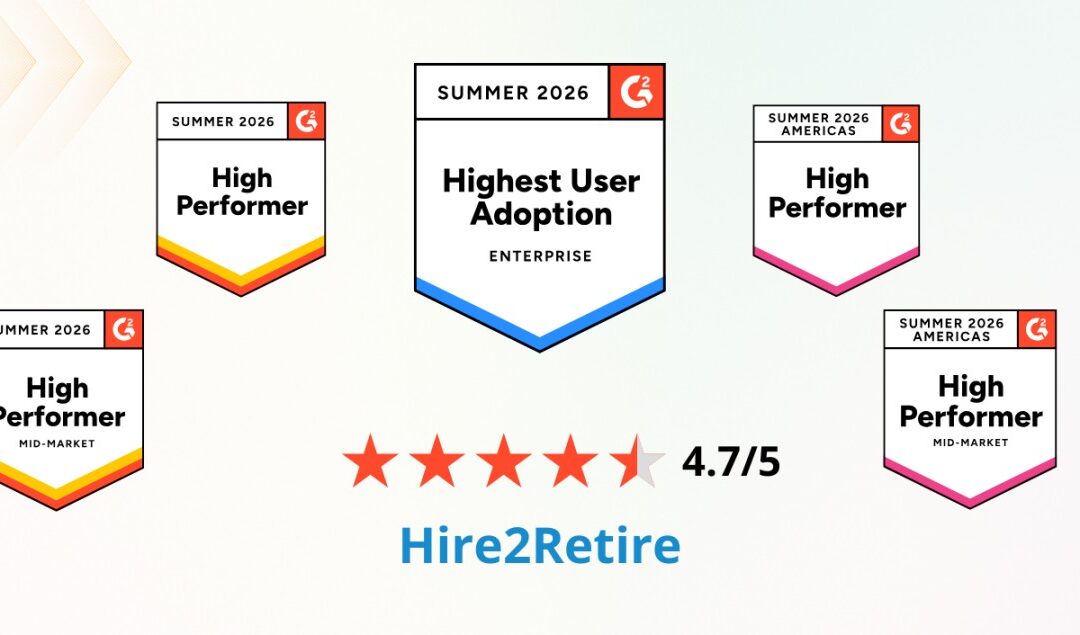 Hire2Retire Earns 7 Badges in G2 Summer 2026 Reports