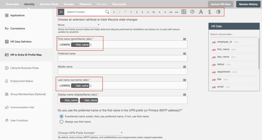 Profile Mapping and Role-Based Access Control to avoid Identity risks during role change