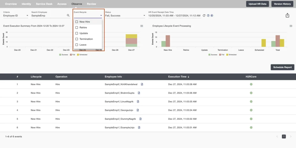 Workflow level audit trails in Hire2Retire