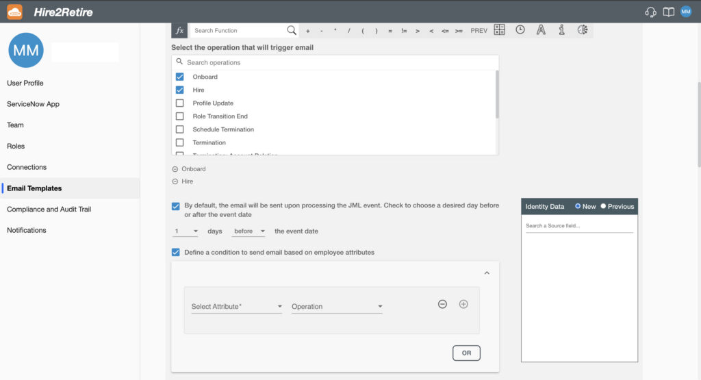 Schedule workforce emails