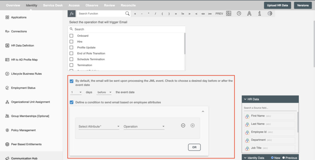 Communication Hub and Service Desk workflows