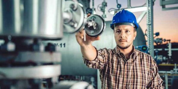 Man in warehouse
